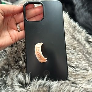 iPhone 12 max (6.7) black loopy case with tie die loopy